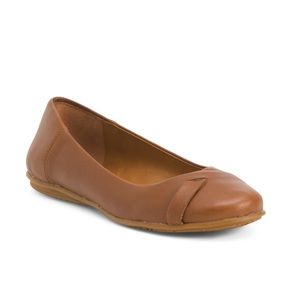 Zodiac Cognac Brown Leather Sadie Flats Women’s Size 9